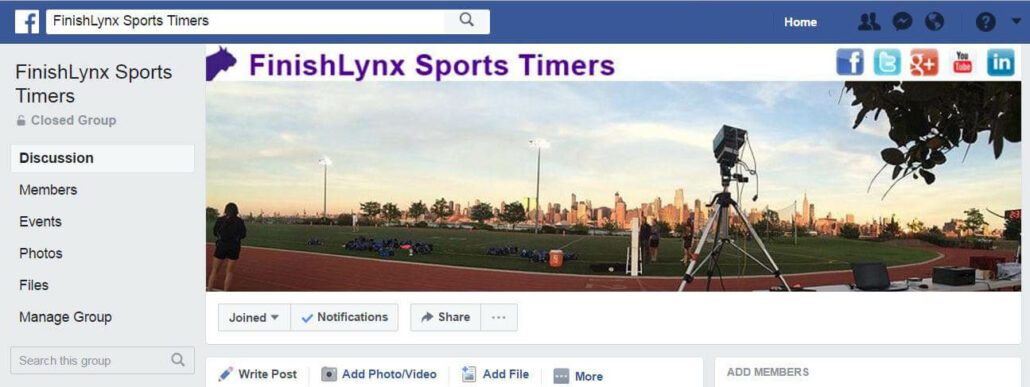 FinishLynx Sports Timers Facebook Group